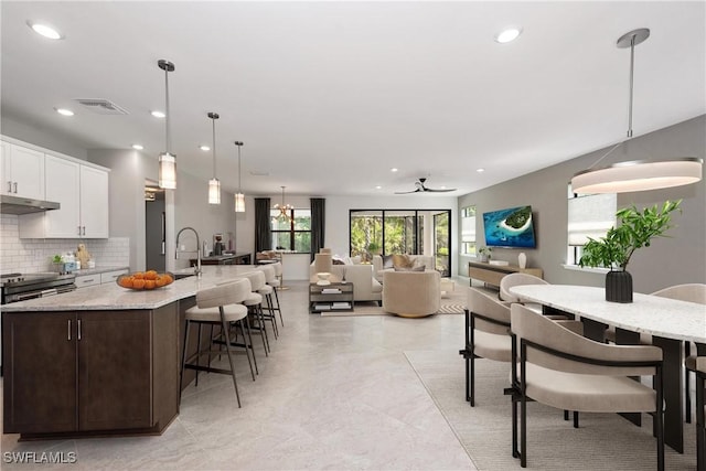 16569 Windsor Way, Alva, FL 33920 - dining space featuring recessed lighting and a ceiling fan