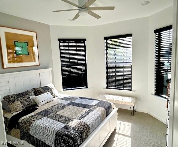 16569 Windsor Way, Alva, FL 33920 - bedroom with carpet floors and a ceiling fan
