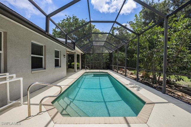 2457 Dorset Ct, Naples, FL 34112 - outdoor pool with a patio and a lanai