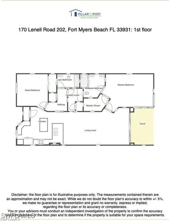 170 Lenell Rd Unit 202, Fort Myers Beach, FL 33931 - view of home floor plan