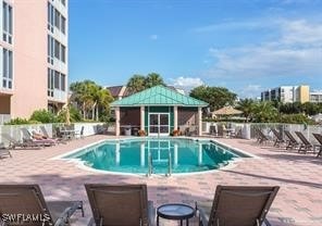 170 Lenell Rd Unit 202, Fort Myers Beach, FL 33931 - community pool featuring a patio area