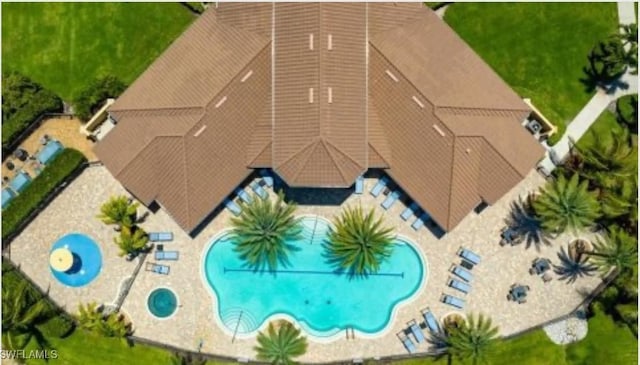 23056 Sanabria Loop, Bonita Springs, FL 34135 - aerial view of property and surrounding area featuring a pool