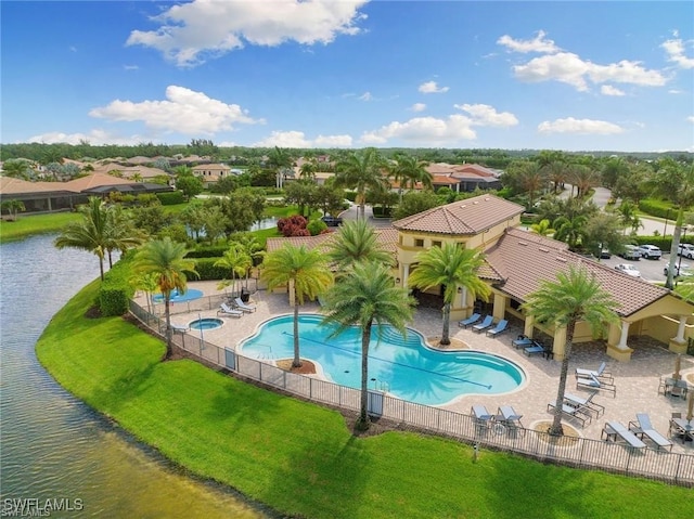 23056 Sanabria Loop, Bonita Springs, FL 34135 - community pool featuring a patio area and a water view