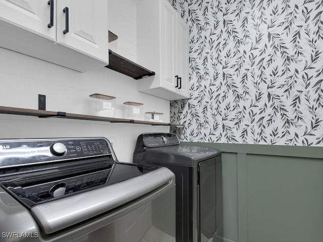 446 SW 19th Ter, Cape Coral, FL 33991 - laundry area featuring cabinet space and washer and dryer