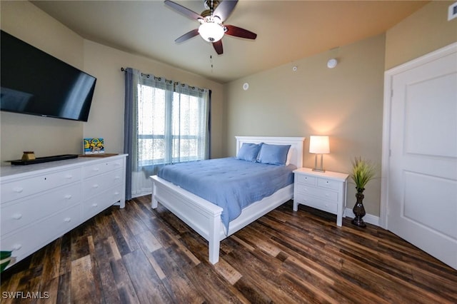 4182 Bay Beach Ln Unit 746, Fort Myers Beach, FL 33931 - bedroom featuring wood finished floors and ceiling fan