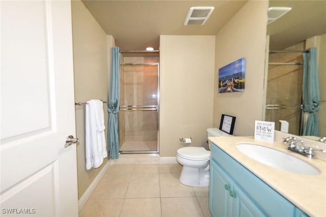 4182 Bay Beach Ln Unit 746, Fort Myers Beach, FL 33931 - full bathroom with vanity, a stall shower, and tile patterned flooring