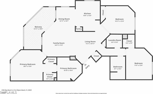 4182 Bay Beach Ln Unit 746, Fort Myers Beach, FL 33931 - view of room layout