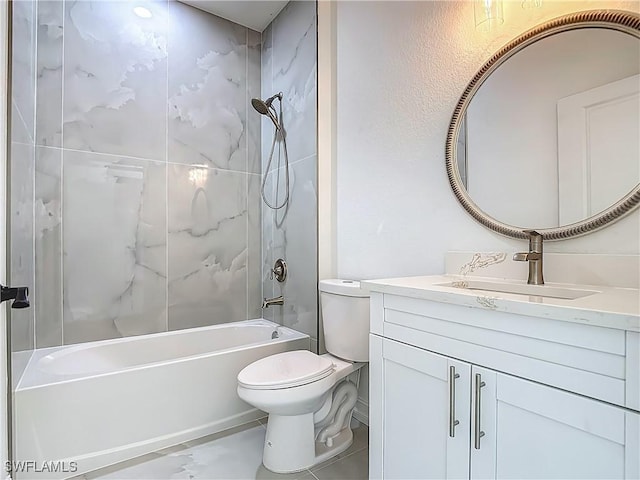 3705 8th St SW, Lehigh Acres, FL 33976 - bathroom with vanity and bathtub / shower combination