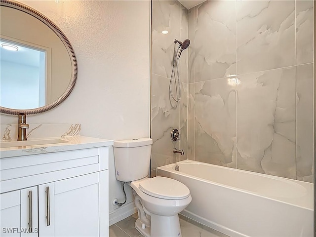 3705 8th St SW, Lehigh Acres, FL 33976 - bathroom featuring vanity and bathtub / shower combination