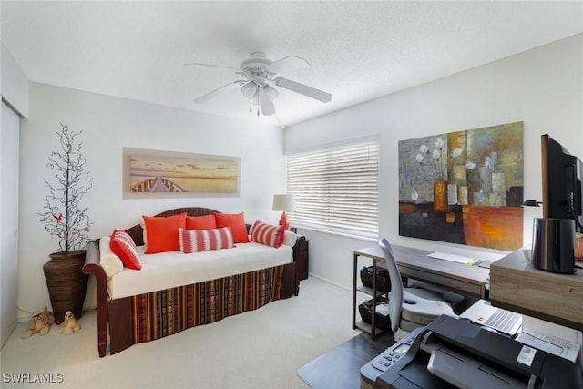 1086 Forest Lakes Dr Unit 9106, Naples, FL 34105 - carpeted bedroom featuring a desk and a ceiling fan