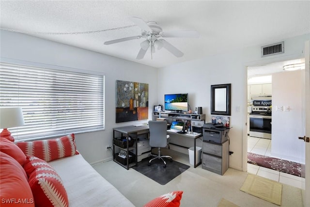 1086 Forest Lakes Dr Unit 9106, Naples, FL 34105 - office area with ceiling fan and carpet flooring