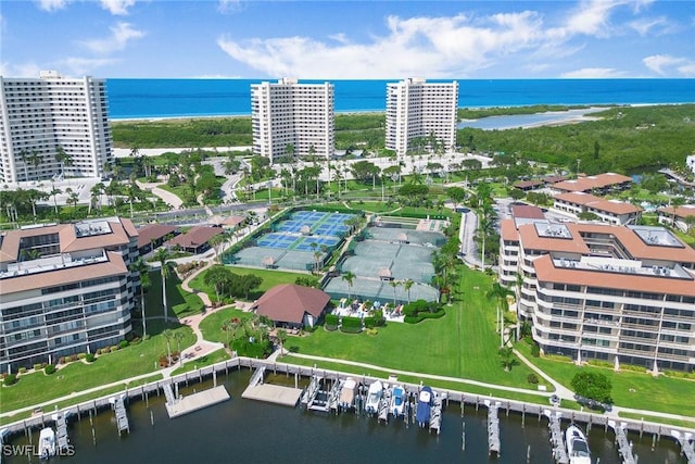 440 Seaview Ct Unit 1106, Marco Island, FL 34145 - aerial overview of property's location with a nearby body of water and nearby urban area