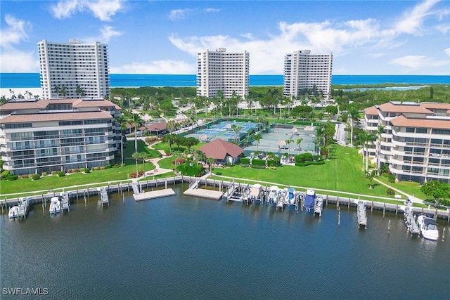 440 Seaview Ct Unit 1106, Marco Island, FL 34145 - drone / aerial view of a large body of water