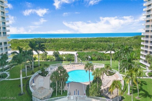 440 Seaview Ct Unit 1106, Marco Island, FL 34145 - community pool featuring a water view