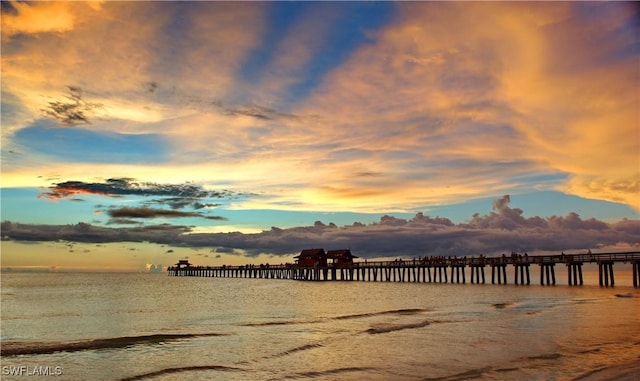 1087 Port Orange Way, Naples, FL 34120 - water view featuring a pier