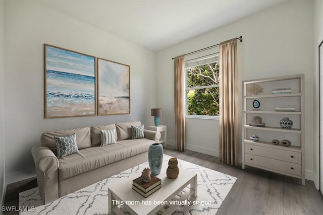 1087 Port Orange Way, Naples, FL 34120 - living room with wood finished floors and baseboards