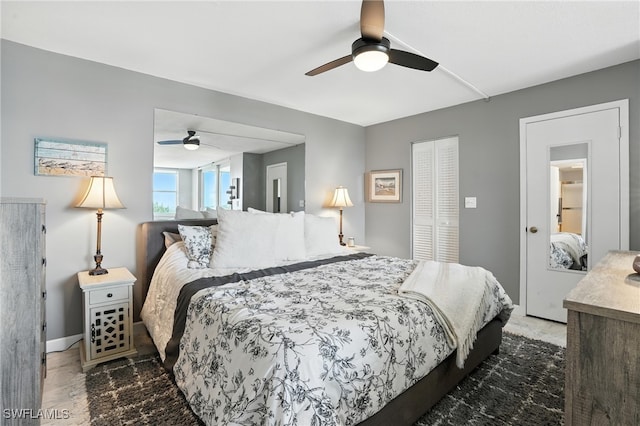 5600 Bonita Beach Rd Unit 4-605, Bonita Springs, FL 34134 - bedroom with a closet and ceiling fan