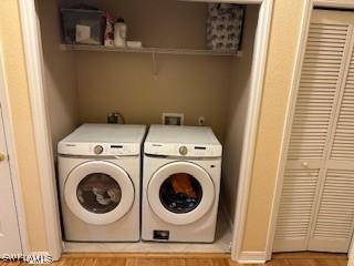 4400 Lazio Way Unit 201, Fort Myers, FL 33901 - washroom with independent washer and dryer