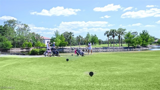 866 Marblehead Dr Unit H6, Naples, FL 34104 - view of property's community featuring a lawn and a water view