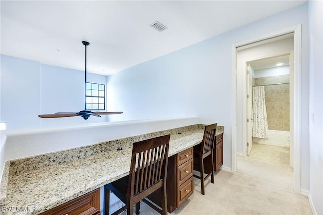 11758 Izarra Way Unit 7703, Fort Myers, FL 33912 - unfurnished office with light carpet and built in study area