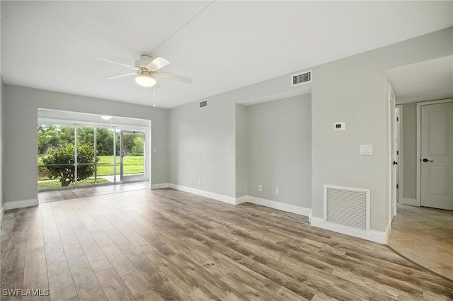 16001 Dublin Cir Unit 103, Fort Myers, FL 33908 - empty room with a ceiling fan and wood finished floors