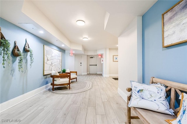 8771 Estero Blvd Unit 607, Fort Myers Beach, FL 33931 - hallway with light wood finished floors and recessed lighting