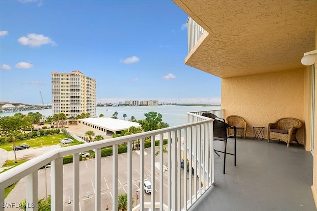 8771 Estero Blvd Unit 607, Fort Myers Beach, FL 33931 - balcony with a water view and a city view