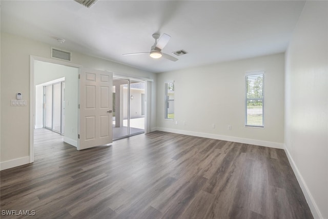 2790 Randall Blvd, Naples, FL 34120 - spare room featuring ceiling fan and dark wood-style floors