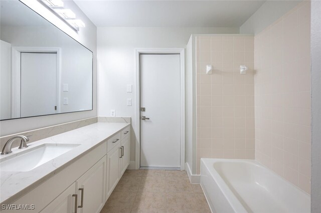 2790 Randall Blvd, Naples, FL 34120 - full bath featuring vanity, tile patterned flooring, and  shower combination