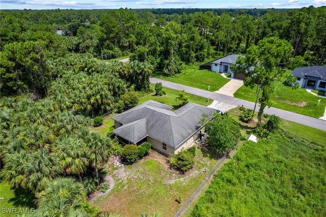 873 Spaulding St E, Lehigh Acres, FL 33974 - view of subject property with a heavily wooded area