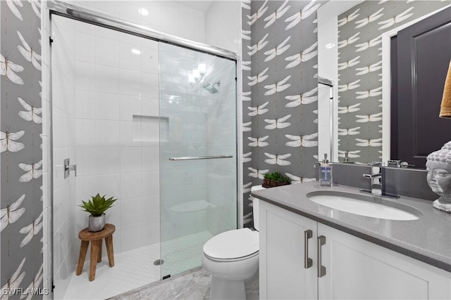 28617 Sicily Loop, Bonita Springs, FL 34135 - full bathroom featuring vanity and a stall shower
