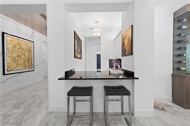 28617 Sicily Loop, Bonita Springs, FL 34135 - indoor bar with ornamental molding and pendant lighting
