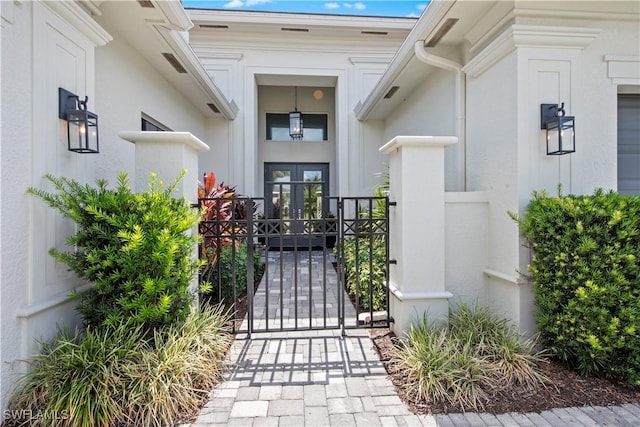 28617 Sicily Loop, Bonita Springs, FL 34135 - property entrance featuring french doors and stucco siding