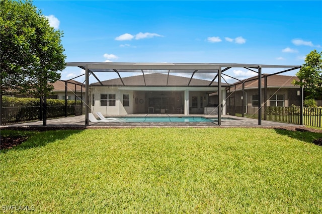 28617 Sicily Loop, Bonita Springs, FL 34135 - rear view of property with a patio and glass enclosure