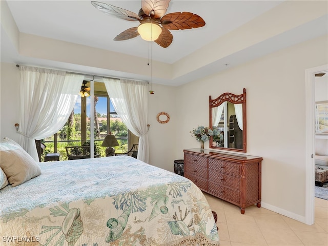 6790 Beach Resort Dr Unit 13, Naples, FL 34114 - bedroom featuring tile patterned flooring and ceiling fan