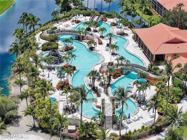 6790 Beach Resort Dr Unit 13, Naples, FL 34114 - drone / aerial view of a pool