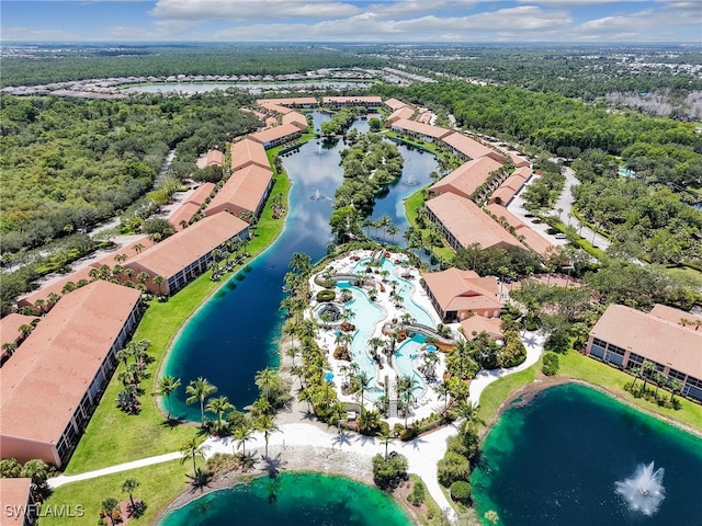 6790 Beach Resort Dr Unit 13, Naples, FL 34114 - bird's eye view of a nearby body of water and a pool area