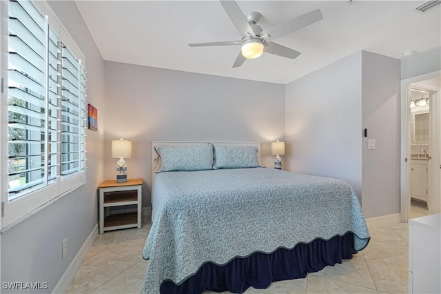 6770 Huntington Lakes Cir Unit 203, Naples, FL 34119 - bedroom featuring multiple windows and ceiling fan
