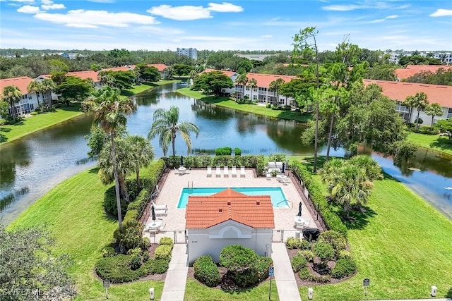 5040 Cedar Springs Dr Unit 201, Naples, FL 34110 - view of subject property with a large body of water and a pool area
