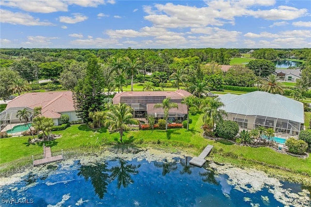 11840 Longshore Way W, Naples, FL 34119 - aerial view of property and surrounding area featuring a heavily wooded area