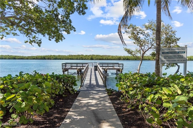 4137 Bay Beach Ln Unit 5P2, Fort Myers Beach, FL 33931 - dock featuring a water view