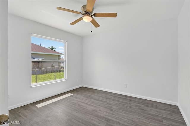 1905 SW 11th St, Cape Coral, FL 33991 - empty room with wood finished floors and ceiling fan