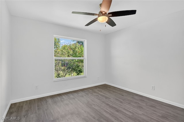 1905 SW 11th St, Cape Coral, FL 33991 - empty room with wood finished floors and ceiling fan