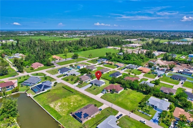 1905 SW 11th St, Cape Coral, FL 33991 - aerial view of residential area featuring a large body of water