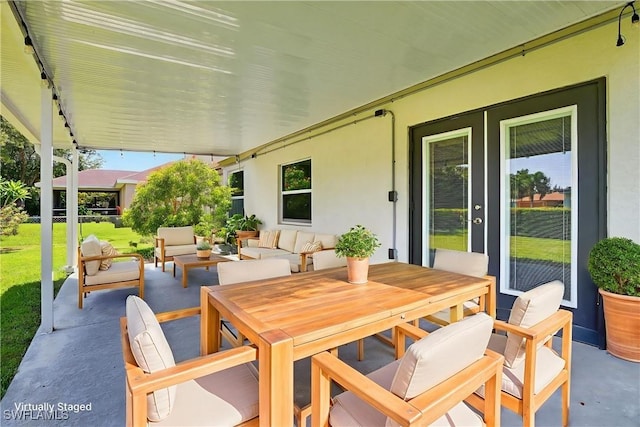 1905 SW 11th St, Cape Coral, FL 33991 - view of patio / terrace with an outdoor living space