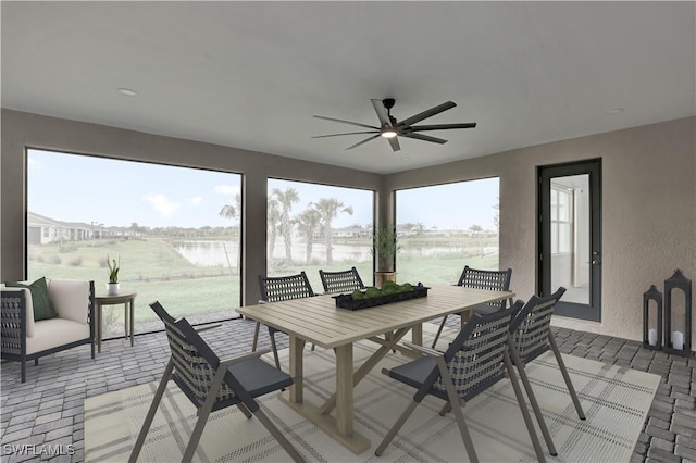16272 Wax Myrtle St, Punta Gorda, FL 33982 - sunroom with a water view
