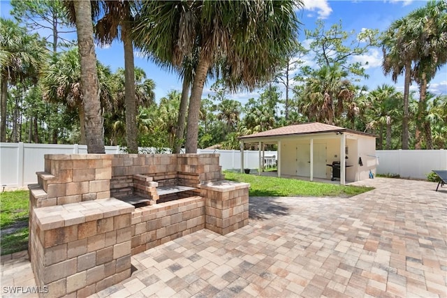 18381 Panther Trail Ln, North Fort Myers, FL 33917 - fenced backyard featuring a patio