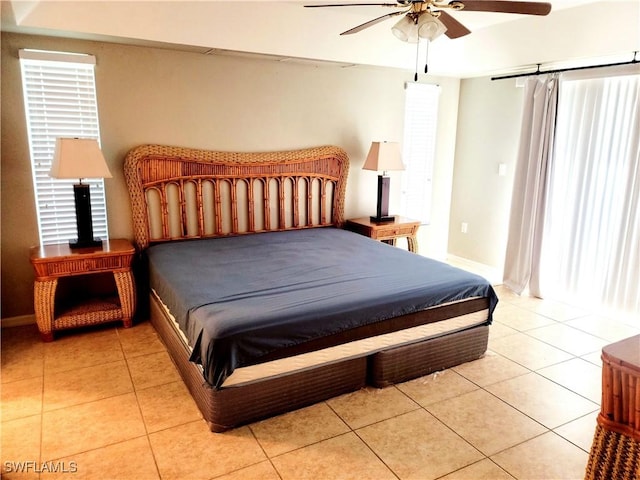4619 SW 20th Pl, Cape Coral, FL 33914 - bedroom with light tile patterned flooring and ceiling fan