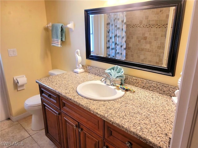 4619 SW 20th Pl, Cape Coral, FL 33914 - bathroom with vanity, tile patterned floors, and curtained shower