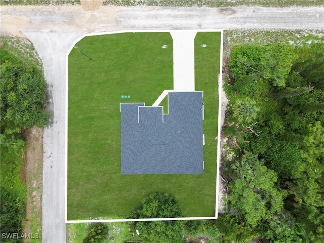 933 Anthony St E, Lehigh Acres, FL 33974 - aerial view of property and surrounding area featuring property boundaries highlighted